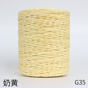1Roll=280M Natural Raffia Straw Yarn For Summer Hand Knit Crochet Hat HandBag Cushion Baskets Knitting Material Colorful Threads