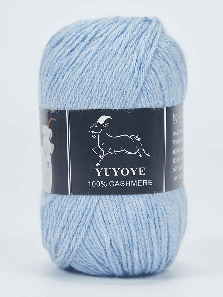 YUYOYE 100% Cashmere Yarn Hand-Knitting Wool Yarn 4-Ply Luxury Warm Yarn Crochet Soft Thread DIY Handcraft Handmade Wool Line