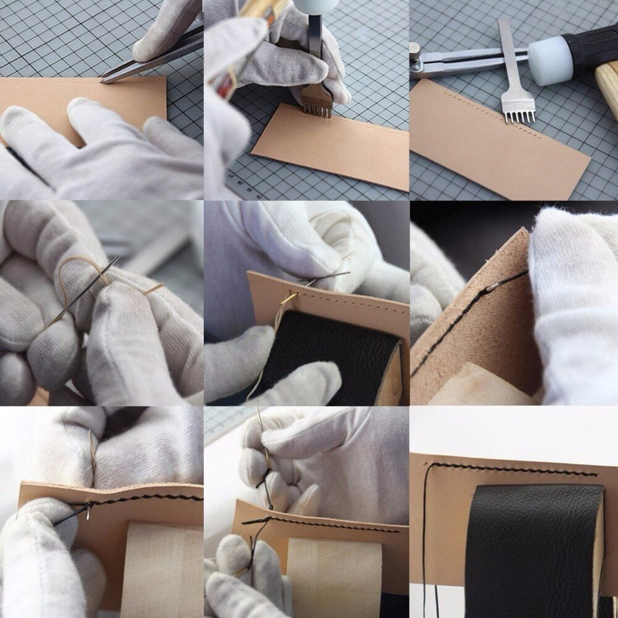 Leather Craft 260m 1mm Leather Sewing Waxed Thread Chisel Awl Upholstery Shoes Luggage Tools 20 Colors
