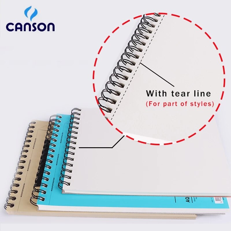 CANSON XL Series Creative Painting Book 16K/8K/A4/A3 Sketch/Marker/Acrylic/Watercolor/Pencil/Toner Stick Book Kraft Paper Book
