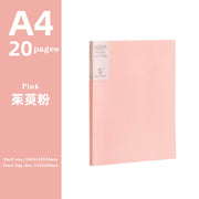 JIANWU A4 Morandi file bag 100 pages Data book Large capacity file folder  portfolio Office stationery