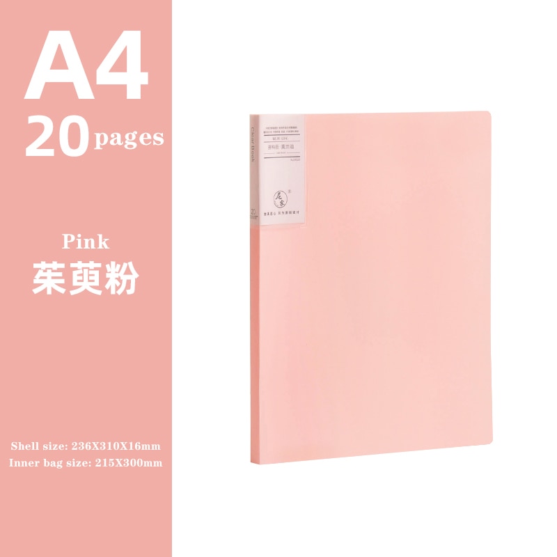 JIANWU A4 Morandi file bag 100 pages Data book Large capacity file folder  portfolio Office stationery