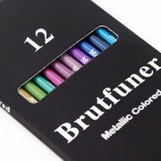 Brutfuner 12 Colors Metallic Pencil Drawing Sketch Set Soft Wood Golden Color Pencil For School Student Stationery Art Supplies