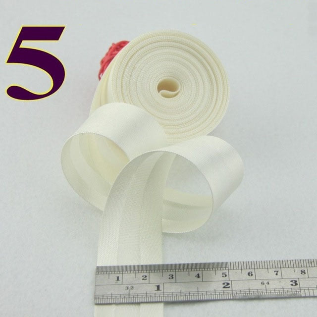 25mm(1&quot;) satin bright ironed single fold polyester bias binding tape table cloth garment quilt craft sewing accessories