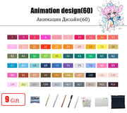 TouchFIVE 30/40/60/80/168 Color Art Markers Set Dual Headed Artist  Sketch Oily Alcohol based markers For Animation Manga