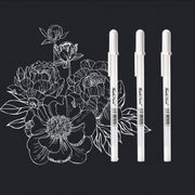 Black Card White Highlight Marker Pens Art Hand-painted Pen Sketch Pens for DIY Drawing Graffiti Art Supplies School Stationery