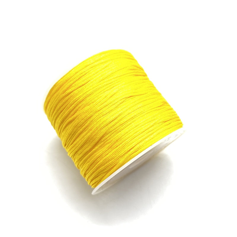 50Yards/Roll 0.8mm Nylon Cord Thread Chinese Knot Macrame Cord Bracelet Braided String DIY Tassels Beading String Thread