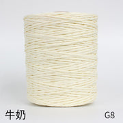 1Roll=280M Natural Raffia Straw Yarn For Summer Hand Knit Crochet Hat HandBag Cushion Baskets Knitting Material Colorful Threads
