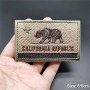 3D Tactical Badge Military Patches for Clothing Blood Type US Army Stripes on Clothes Backpack Applique Spain Flag Embroidered