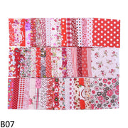 50pcs Squares 10*10cm Colorful Patchwork Cotton Sewing Fabric Quilt Material DIY Home Quarters Handcraft Needlework Fabric