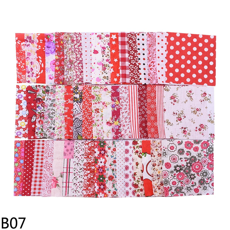 50pcs Squares 10*10cm Colorful Patchwork Cotton Sewing Fabric Quilt Material DIY Home Quarters Handcraft Needlework Fabric