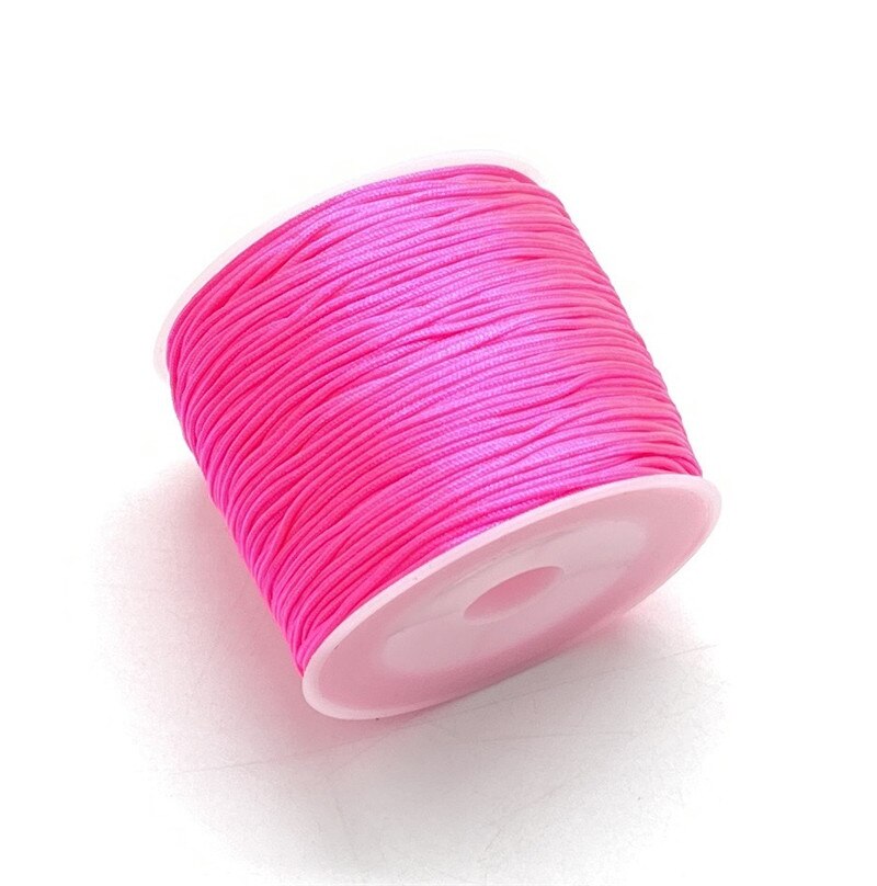 50Yards/Roll 0.8mm Nylon Cord Thread Chinese Knot Macrame Cord Bracelet Braided String DIY Tassels Beading String Thread