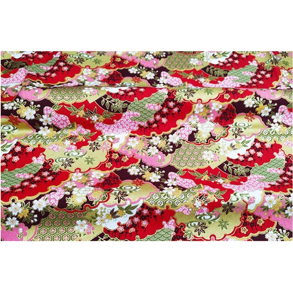 DIY 35x50CM Multicolor Japan Zephyr Pattern Cotton Pur-cut Patchwork Japanese Fabric Sewing Quilting Crafts for Handmade