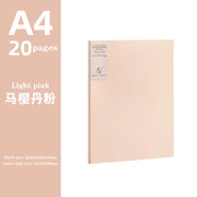 JIANWU A4 Morandi file bag 100 pages Data book Large capacity file folder  portfolio Office stationery