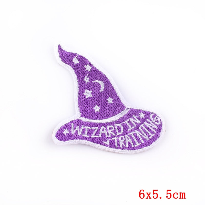 Prajna Hippie Unicorn Patches Embroidered Patches For Clothing DIY Magic Rainbow Stripes Iron On Patches For Kids Cloth Applique