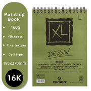 CANSON XL Series Creative Painting Book 16K/8K/A4/A3 Sketch/Marker/Acrylic/Watercolor/Pencil/Toner Stick Book Kraft Paper Book