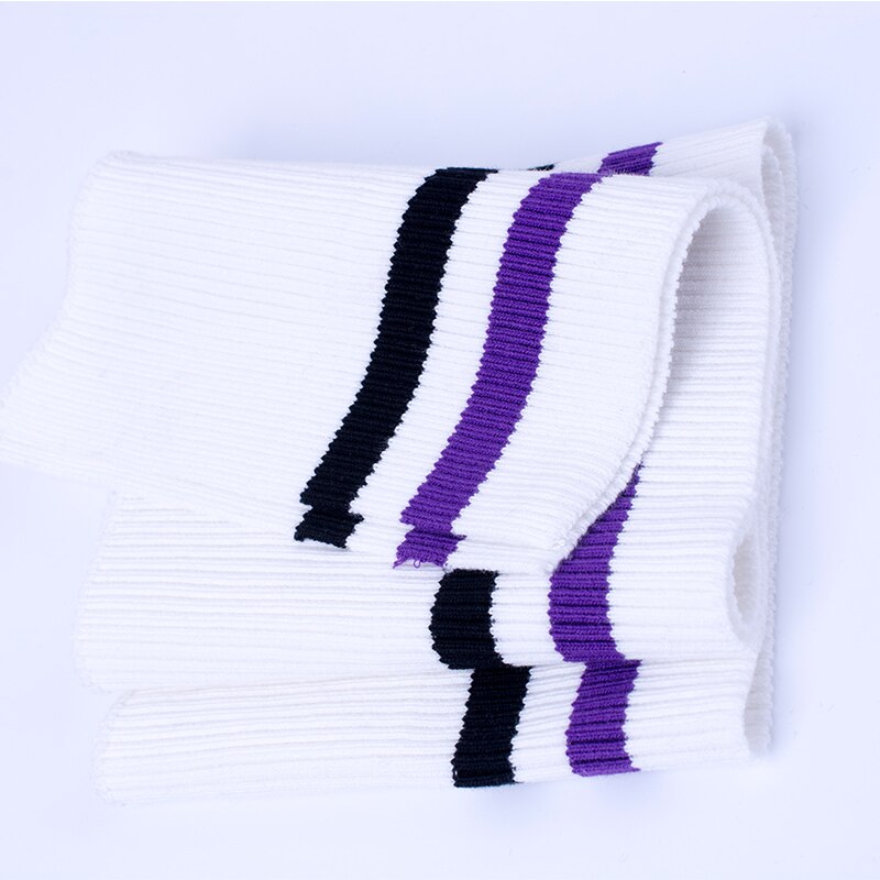 Buulqo 80cm Yarn Dyed Stripes Stretch Cuff DIY Cotton Knitted Fabric For Neckline Hem, Winter Jacket,Clothing Accessories Collar