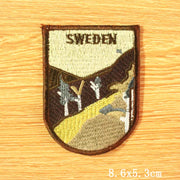 DIY Mountain Trave Embroidered Patches For Clothing Applique Iron on Patches On Clothes Space Patch Traveler Badges Stripes