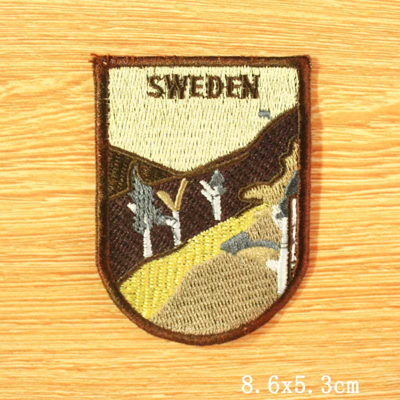 DIY Mountain Trave Embroidered Patches For Clothing Applique Iron on Patches On Clothes Space Patch Traveler Badges Stripes