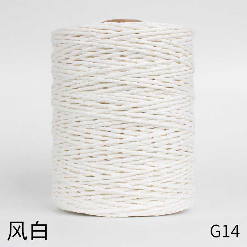 1Roll=280M Natural Raffia Straw Yarn For Summer Hand Knit Crochet Hat HandBag Cushion Baskets Knitting Material Colorful Threads