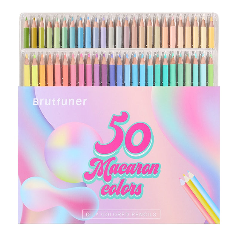 Brutfuner 12/48/72/120/160/180/260 Colors Oil Colored Pencils Set Drawing Sketch Colour Pencil For School Student Art Supplies