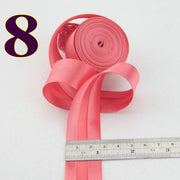25mm(1&quot;) satin bright ironed single fold polyester bias binding tape table cloth garment quilt craft sewing accessories