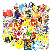 Funny joy pokemon toy graffiti sticker skateboard mobile phone autocollant tablet computer Pikachu stickers PVC pegatinas