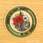 DIY Mountain Trave Embroidered Patches For Clothing Applique Iron on Patches On Clothes Space Patch Traveler Badges Stripes