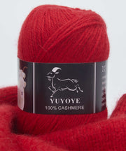 YUYOYE 100% Cashmere Yarn Hand-Knitting Wool Yarn 4-Ply Luxury Warm Yarn Crochet Soft Thread DIY Handcraft Handmade Wool Line