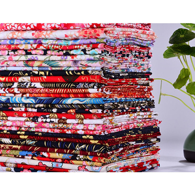 DIY 35x50CM Multicolor Japan Zephyr Pattern Cotton Pur-cut Patchwork Japanese Fabric Sewing Quilting Crafts for Handmade