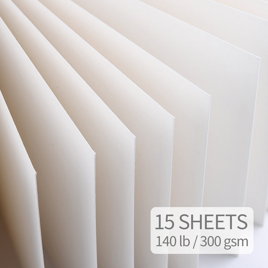 Professional 15 Sheets 300gsm Watercolor Paper Pad Blank Hand Painted Watercolor Sketch Book for Artist Student Art Supplies