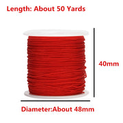 50Yards/Roll 0.8mm Nylon Cord Thread Chinese Knot Macrame Cord Bracelet Braided String DIY Tassels Beading String Thread