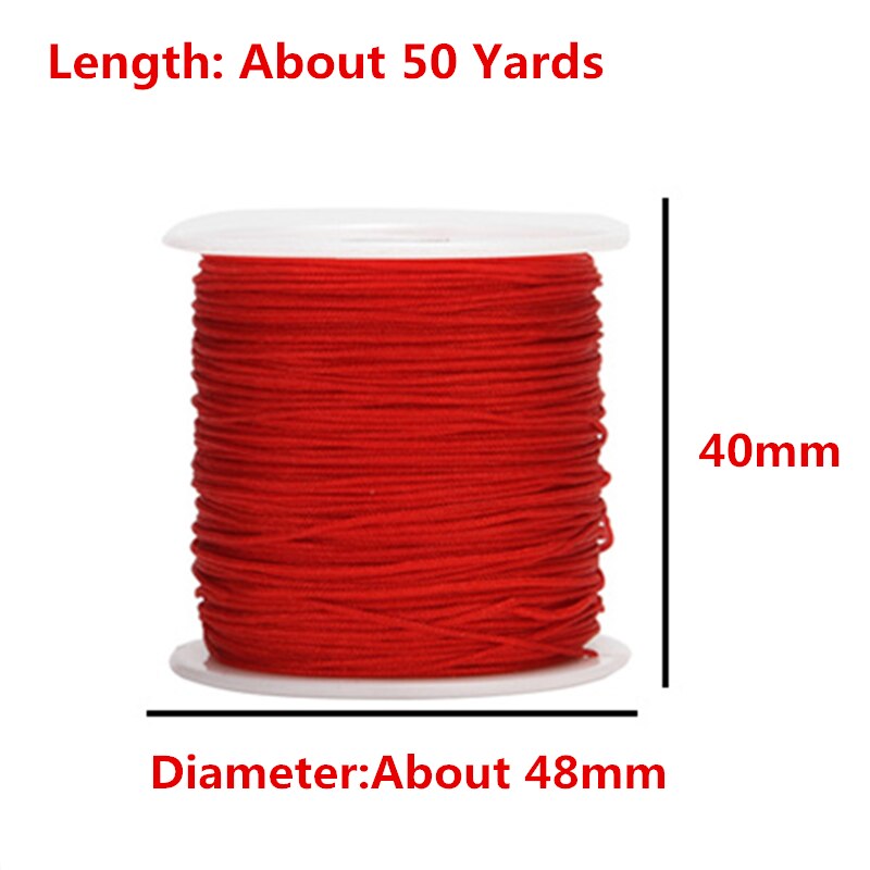 50Yards/Roll 0.8mm Nylon Cord Thread Chinese Knot Macrame Cord Bracelet Braided String DIY Tassels Beading String Thread