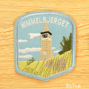 DIY Mountain Trave Embroidered Patches For Clothing Applique Iron on Patches On Clothes Space Patch Traveler Badges Stripes