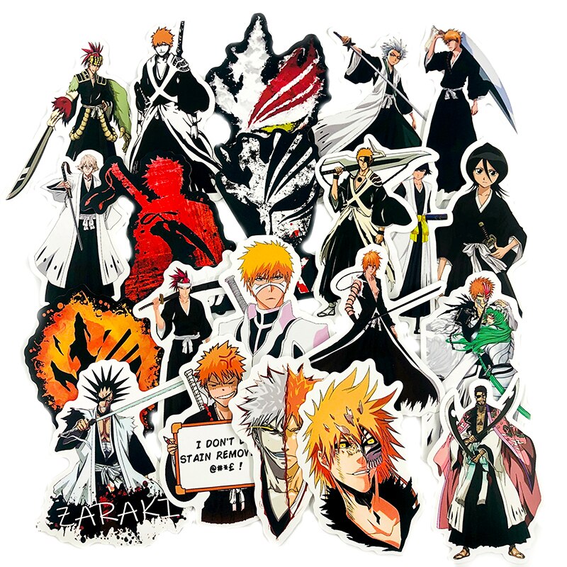 50Pcs Japanese Classic Animation BLEACH Stickers For Refrigerator Suitcase Diary Book Scrapbook Waterproof Graffiti Sticker