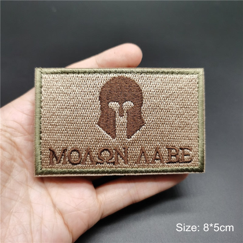 3D Tactical Badge Military Patches for Clothing Blood Type US Army Stripes on Clothes Backpack Applique Spain Flag Embroidered