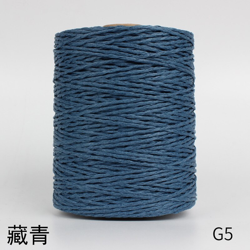 1Roll=280M Natural Raffia Straw Yarn For Summer Hand Knit Crochet Hat HandBag Cushion Baskets Knitting Material Colorful Threads