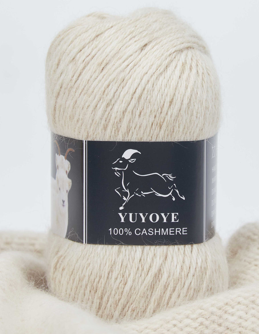 YUYOYE 100% Cashmere Yarn Hand-Knitting Wool Yarn 4-Ply Luxury Warm Yarn Crochet Soft Thread DIY Handcraft Handmade Wool Line