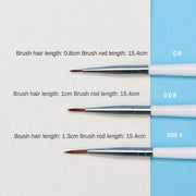 6Pcs/Set Fine Hand-painted Thin Hook Line Pen Drawing Art Pen #0 #00 #000 Paint Brush Art Supplies Nylon Hair Brush Painting Pen