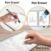 A5 Smart Reusable Notebook Erasable Wirebound Notebook Cloud Storage App Paperless Waterproof Hardcover Diary Book Gifts