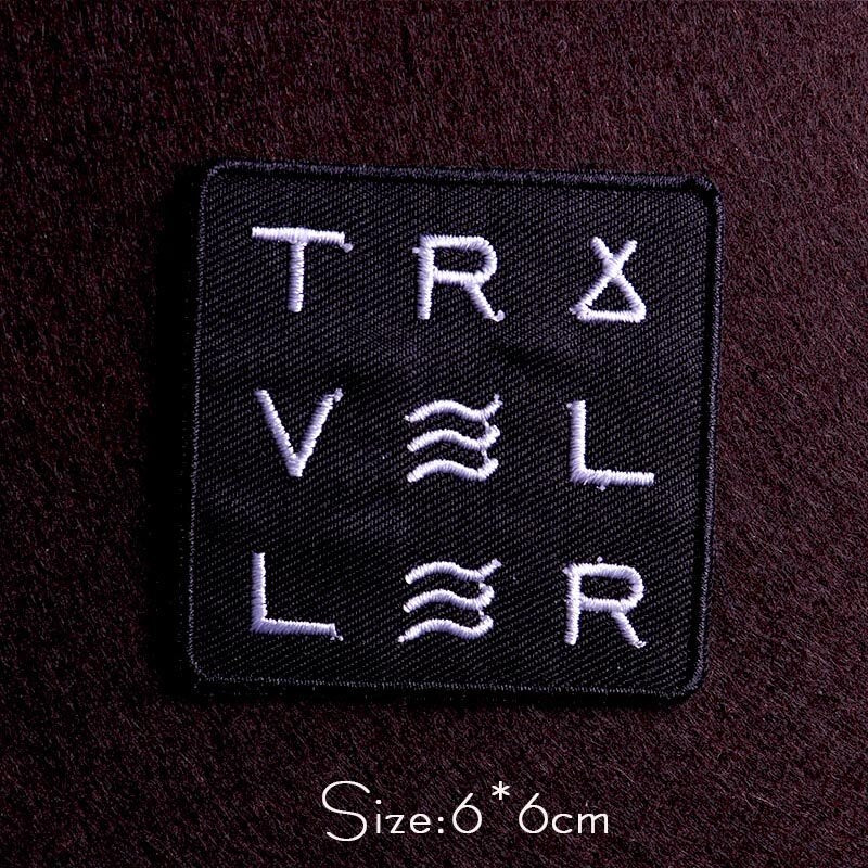 Punk Diy Embroidery Patches For Clothing Iron On Letter Embroidered Patches For Clothes Stripe Stickers For Shirt Jacket Badges