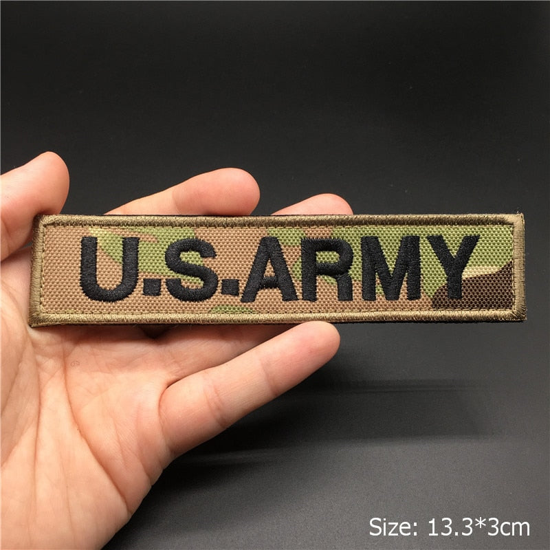 3D Tactical Badge Military Patches for Clothing Blood Type US Army Stripes on Clothes Backpack Applique Spain Flag Embroidered