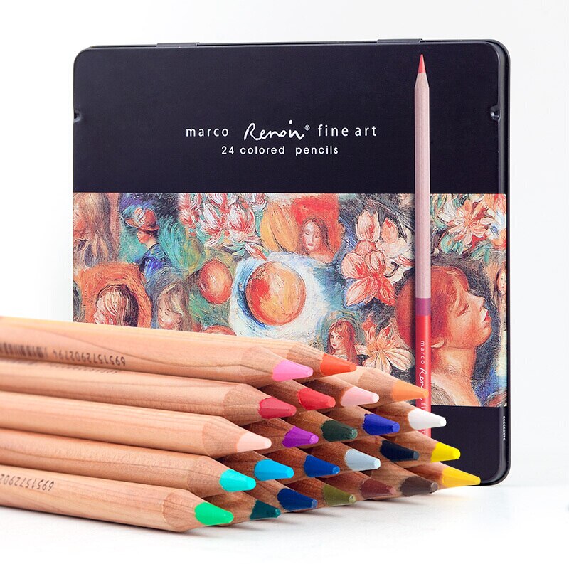 Andstal Marco Renoir 12/24/48/72/100/120 Colour Pencils Set Lapis De Cor Drawing Pencil Sketch Colored Pencils Art Supplies