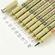 1 Piece Pigment Liner Pigma Pen Fine Line Sketching Markers Different Tip Black Fineliner StylographsDrawing Pens Copic Supplier
