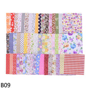 50pcs Squares 10*10cm Colorful Patchwork Cotton Sewing Fabric Quilt Material DIY Home Quarters Handcraft Needlework Fabric