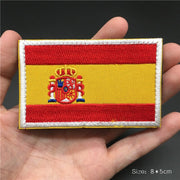 3D Tactical Badge Military Patches for Clothing Blood Type US Army Stripes on Clothes Backpack Applique Spain Flag Embroidered