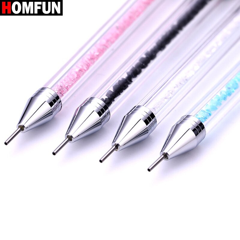 HOMFUN DIY Diamond Painting Pen Tool Accessories Rhinestones Pictures Double Head Diamond Embroidery Point Drill Pen Gift
