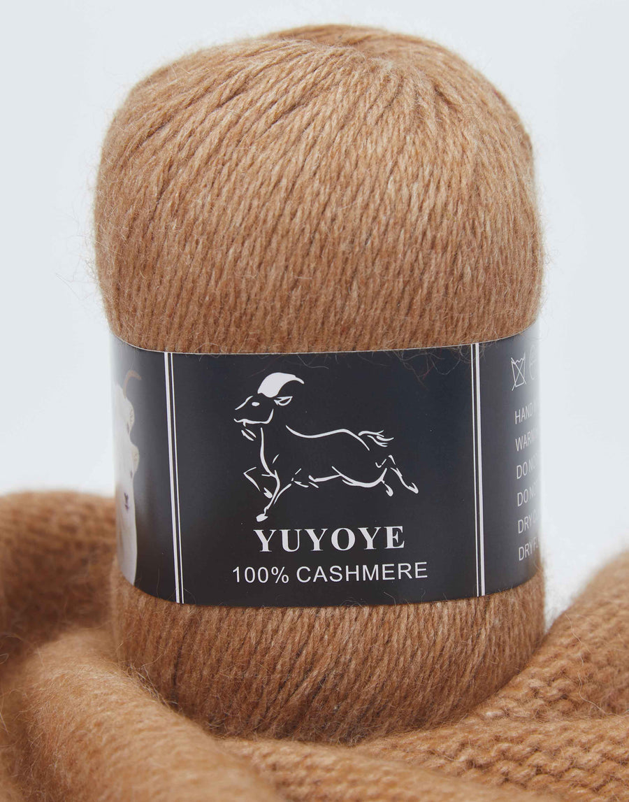 YUYOYE 100% Cashmere Yarn Hand-Knitting Wool Yarn 4-Ply Luxury Warm Yarn Crochet Soft Thread DIY Handcraft Handmade Wool Line