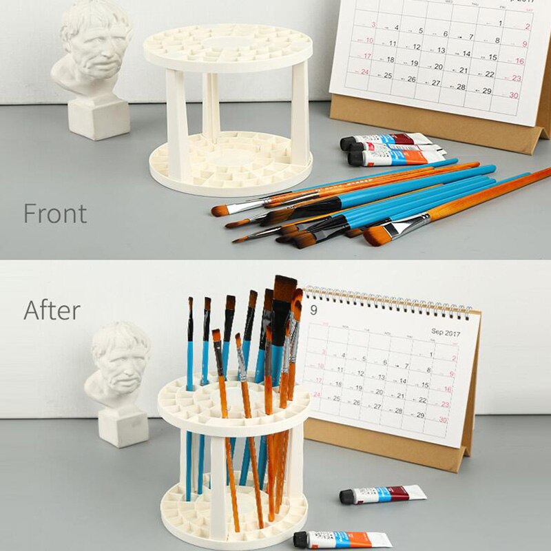 GATYZTORY Painting by number tool Paint Brushes Pen Holder 49 Holes Pen Rack Painting Brush Pen Holder Art Supplies