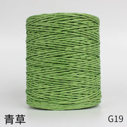 1Roll=280M Natural Raffia Straw Yarn For Summer Hand Knit Crochet Hat HandBag Cushion Baskets Knitting Material Colorful Threads